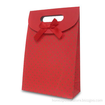 Paper Gift Bag with Eco-friendly Feature, Suitable for Packaging and Promotional Purposes